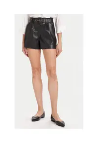 Pantaloni scurti - negru - 100% imitatie de piele