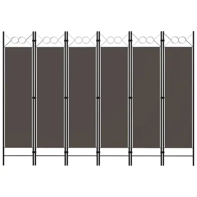 vidaXL Paravan de cameră cu 6 panouri, antracit, 240 x 180 cm
