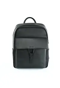 Rucsac elegant unisex din piele pentru laptop 13"" FV05 Sanna negru