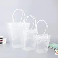Sacoșe ghiveci transparente (set 10 buc) - 26x26x35cm