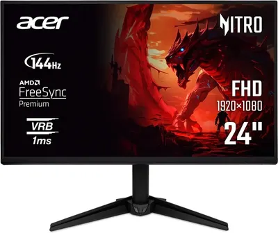 Monitor gaming Acer - Nitro QG241YP6bmipx, 23.8'', 144Hz, 1ms, FreeSync
