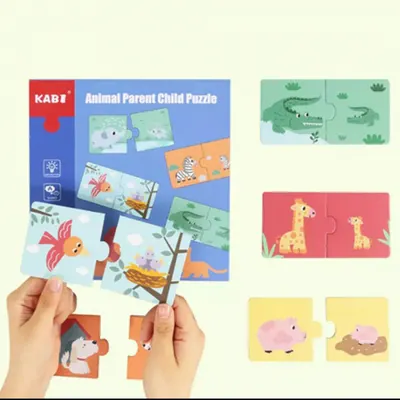 Puzzle din Lemn de Asociere in Cutie Montessori - Nurio