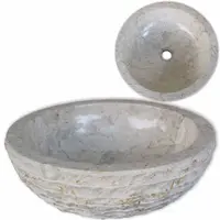Gossi chiuveta, crem, 40 cm, marmura