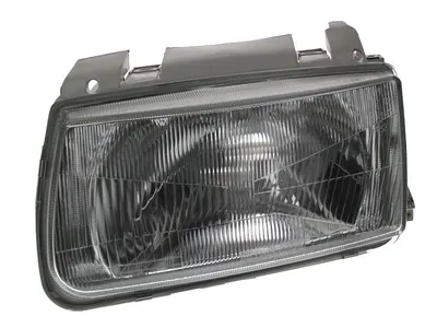 Far stanga potrivit VW POLO - (H4, electric, cu motoras, fundal negru)