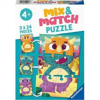 Puzzle Mix&match Dinozauri, 3x24 Piese