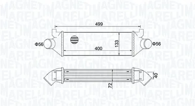 Intercooler potrivit FORD TRANSIT 2.4D 01.00-05.06