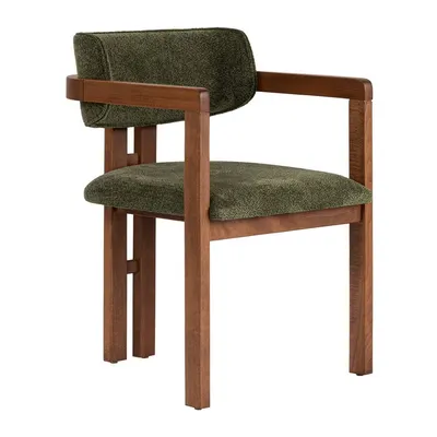 Scaun de living verde închis cu cotiere Toscana – Kalune Design