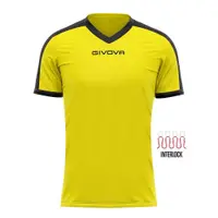 Tricou Sportiv Givova Revolution Galben/Negru 3XL - Confort și Performanță