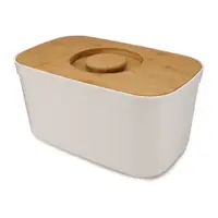 Cutie pentru pâine cu capac din lemn Joseph Joseph Bin, alb