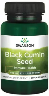 Black Cumin Seed, 400 mg, 60 capsule, Swanson