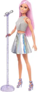 Papusa Mattel Barbie - Pop star cu microfon cu suport
