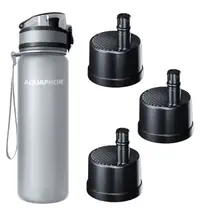 Sticlă de apă filtrantă Aquaphor - City, 0.5 l, 3 filtre, gri
