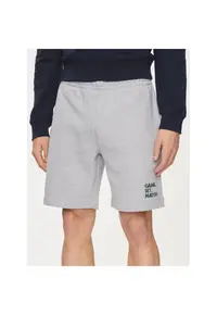 Pantaloni scurti barbati - 303718275 - Bumbac - S - Gri - Gri