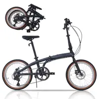 Bicicletă pliabilă 20" RCB GK4, cadru aluminiu, 7 viteze, frâne pe disc, 12+ ani