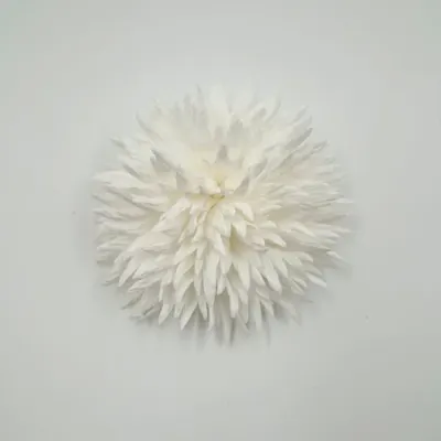Brosa dama floare textila decorativa, alba