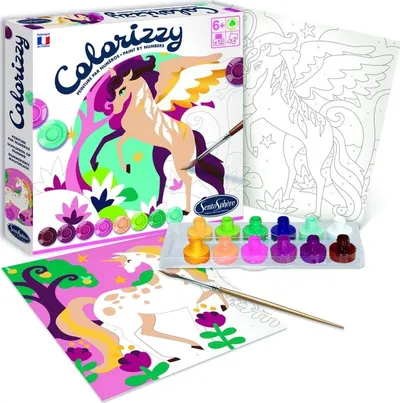 Set de colorat cu cifre Sentosphere, unicorni