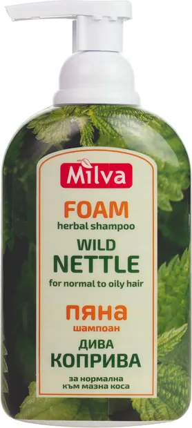 Milva Spumă-șampon pentru păr, urzică, 300 ml