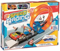 Pistă pentru mașinuțe RS Toys - Speed Racing, cu 2 mașinuțe și dublu looping
