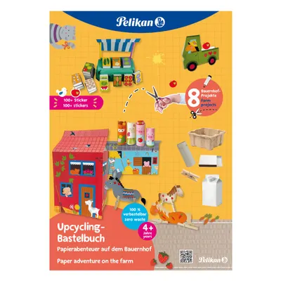 Carte pentru activitati creative stickere A4, motiv Farm, 32 file, Pelikan
