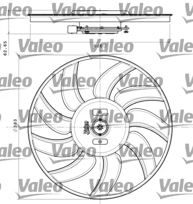 Ventilator radiator Stanga potrivit AUDI A4 ALLROAD B8, A4 B8, A5, A6 ALLROAD C7, A6 C7, A7, Q3, Q5; PORSCHE MACAN 1.4-3.2 06.07
