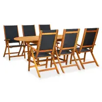 Gossi set mobilier de exterior, 7 piese, lemn masiv de acacia