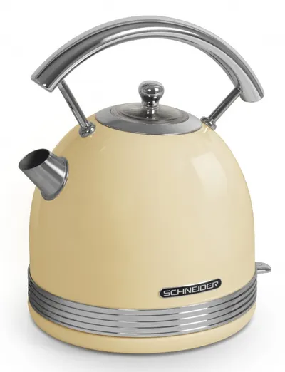 Fierbator de apă Schneider - SCKE17CR, 1850-2200 W, 1.7 l, cremă