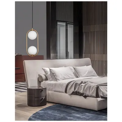 Lampa suspendata OBITAR Opal Sticla Alama aurie Metal LED G9 2x5 Wat 230 Volt IP20 Fara bec