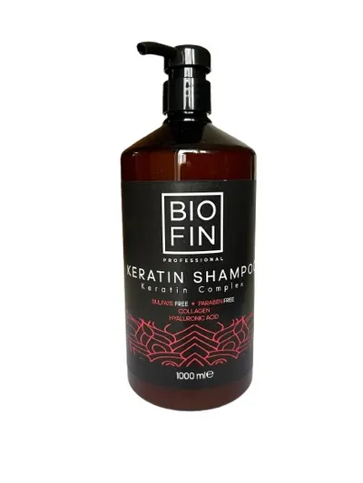Sampon de Par Profesional cu Keratina pentru Toate Tipurile de Par, BIOFIN, 1000 ml