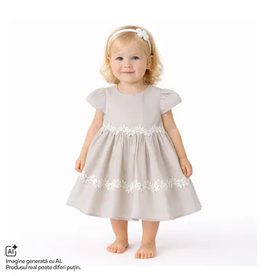 Rochie copii Chicco, Bej cu model, 01694-70MFCO