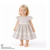 Rochie copii Chicco, Bej cu model, 01694-70MFCO