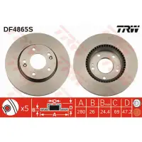 Disc frana TRW DF4865S