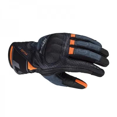 Manusi moto piele textil LS2 Air Raptor, culoare negru portocaliu, marime S