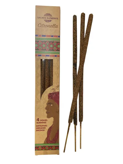 Betisoare parfumate artizanale organice, CITRONELLA (timp de ardere 4h)