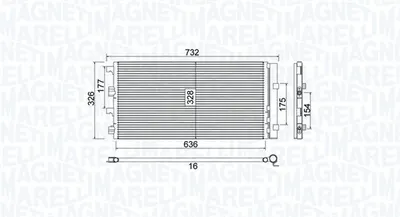Radiator AC condensator cu uscator potrivit DACIA DUSTER, DUSTER SUV; RENAULT DUSTER 1.5D 04.10