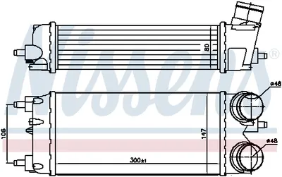 Intercooler Ford B-Max, Ecosport, Fiesta Vi, Ka+, Tourneo Courier B460, Transit Courier B460 1.5d 1.6d Dupa 2010