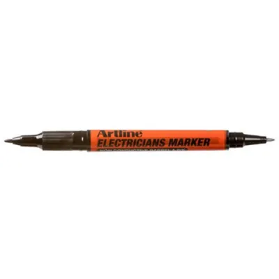 Marker pentru electricieni, 2 capete, varfuri rotunde 0.4/1.0mm – negru