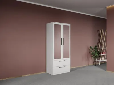Dulap dormitor Alb 2U cu oglinda - Madrid