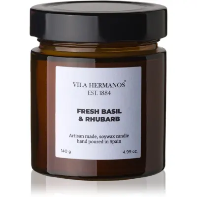 Vila Hermanos Apothecary Fresh Basil & Rhubarb lumânare parfumată 150 g