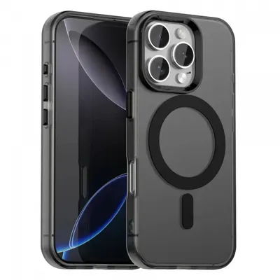 Husa MagSafe pentru Apple iPhone 16 Pro Max, Techsuit, CandyCase, Neagra