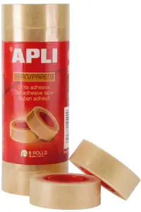 Banda adeziva Apli - Transparent, 19 mm х 33 m