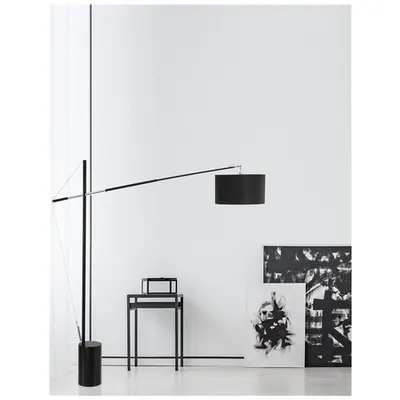 Lampa podea TRACCIA Iron & Plastic Negru Fabric Shade Adjustable LED E27 1x12W IP20 Fara bec