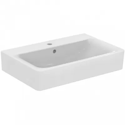 Lavoar alb, 70x46 cm, montaj pe perete, cu preaplin, Ideal standard Connect Cube
