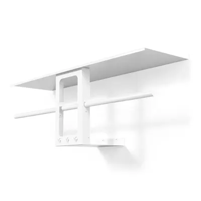 Cuier de perete alb cu raft din oțel 100 cm Luno Small – Spinder Design