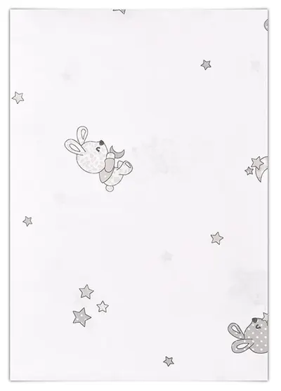 Lenjerie de pat Lorelli - Little Rabbits, 150 х 100 cm, gri