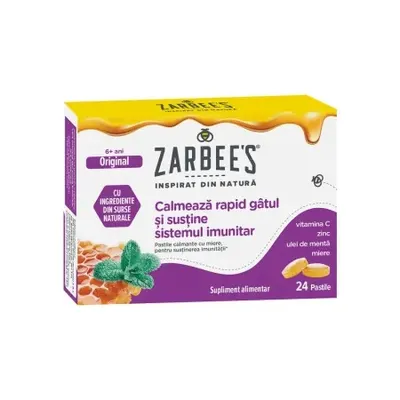 Zarbees Pastile pentru dureri de gat, 24 buc – Kenvue