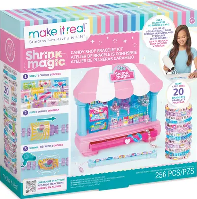 Trusă creativă Make It Real - Shrink Magic Candy Shop, brățări