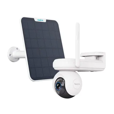 Camera supraveghere rotativa 4G LTE cu panou solar Reolink Altas GO PT G650, 4 MP, 4 mm, IR 10 m, PIR 10 m, microfon si difuzor, night vision color, acumulator 20000 mAh, slot card, detectie om/vehicul/animal, 10s pre-inregistrare