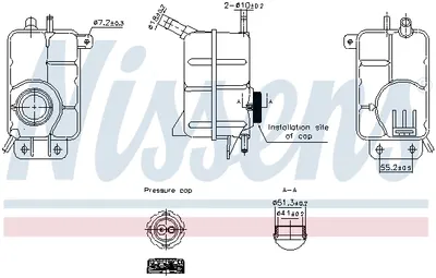 Vas expansiune racire (cu priza) potrivit CHEVROLET AVEO, AVEO KALOS 01.04