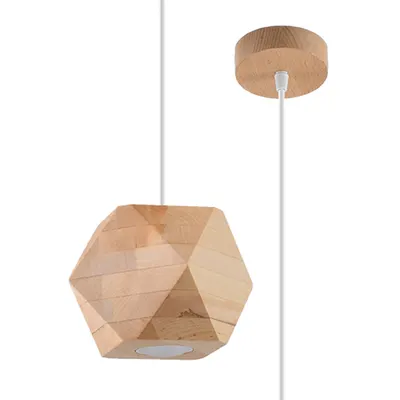 Lampa suspendata WOODY lemn natural