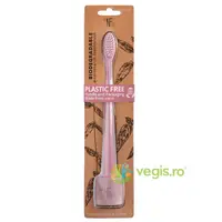 Periuta de Dinti Biodegradabila cu Suport Rose Quartz
